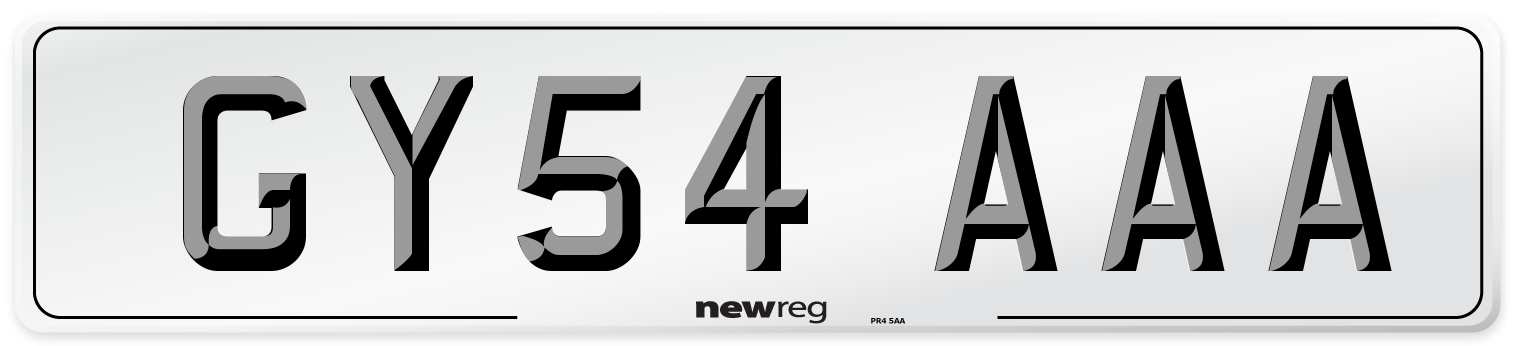 GY54 AAA Number Plate from New Reg